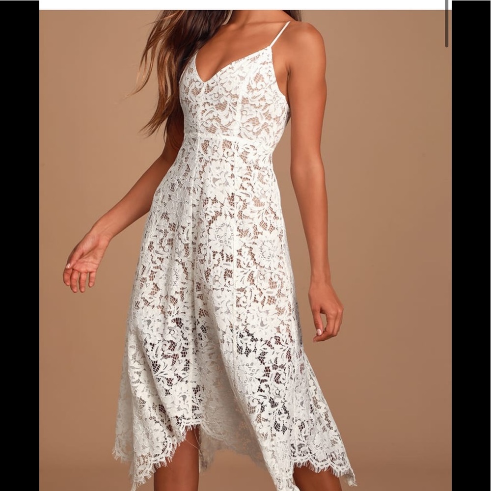 Lulu's White Lace Dress